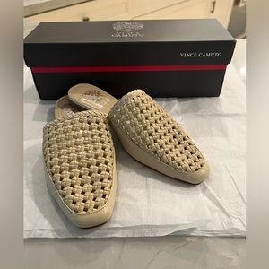 Vince Camuto woven leather mules/slides